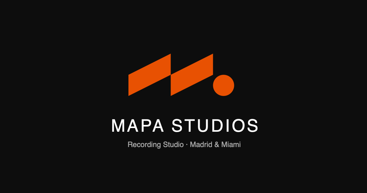 Recording studio interior for Mapa Studios